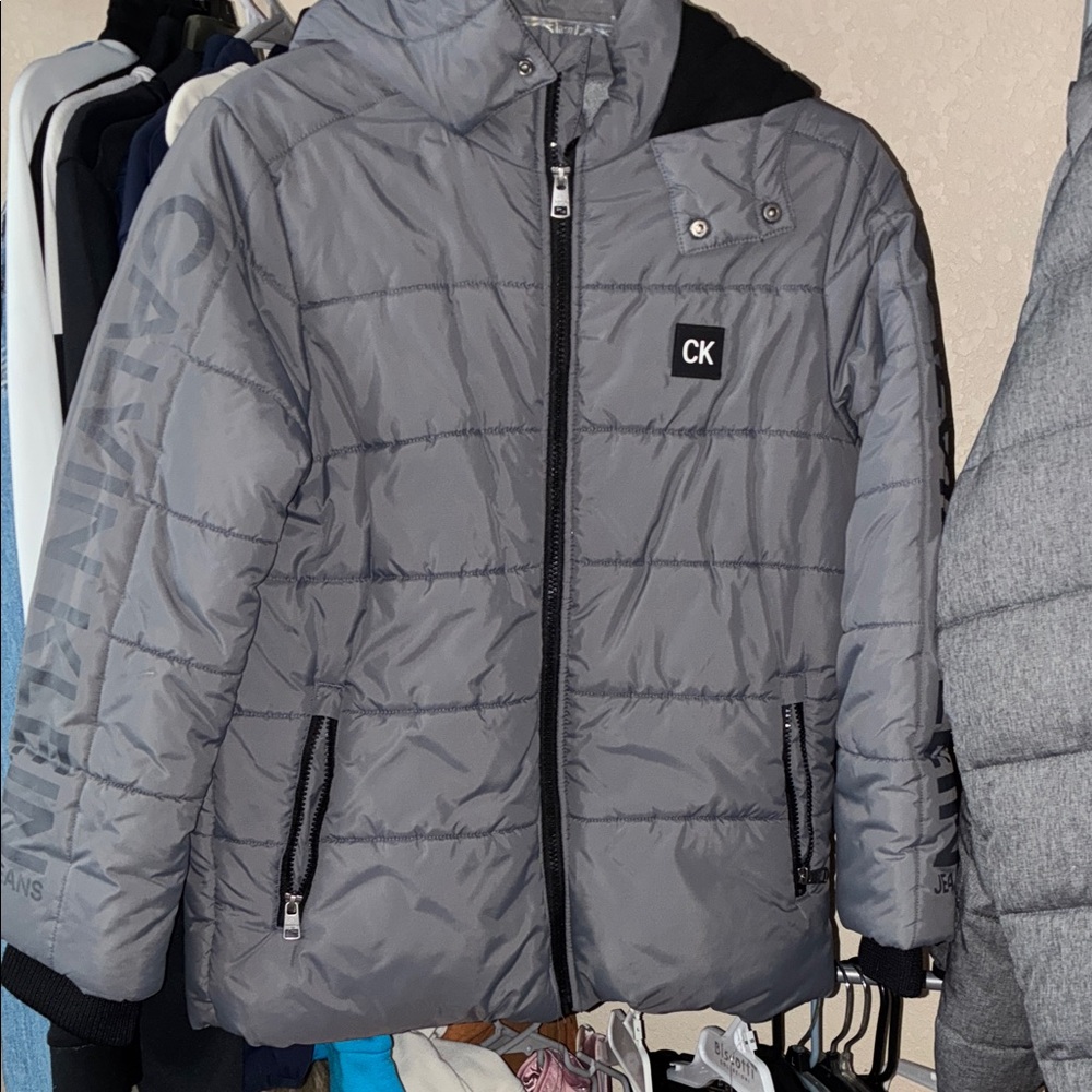 Calvin Klein Kids Charcoal Puffer Jacket